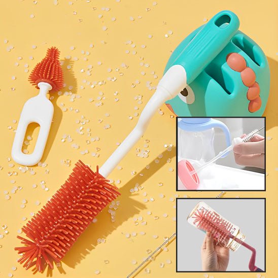 "Set complet goupillon biberon 3 pièces - brosse principale et accessoires"- Rigolard Bébé