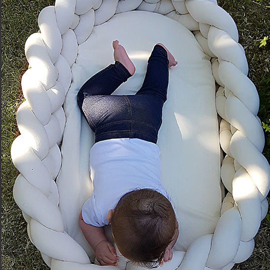 Tour de Lit Tressé Blanc  Bébé